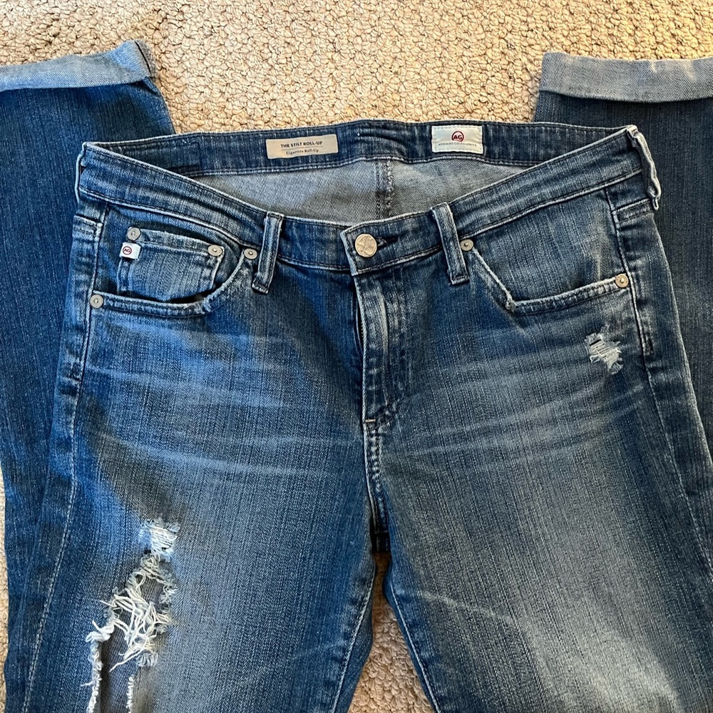 Ag Adriano Goldschmied stilt roll up blue jeans size 30